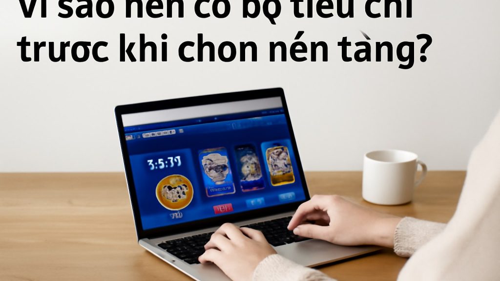 Minh họa: 1) Vì sao nên có bộ tiêu chí trước khi chọn nền tảng?